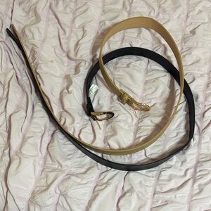 Elegant Tan and Black Women's Belt